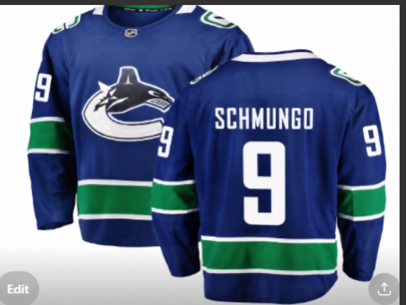 Men Vancouver Canucks #9 Schmungo blue 2026 NHL Jersey